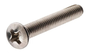 Hillman 1/4 in.-20 x 3 in. Stainless Steel Oval-head Phillips Screw - 2 pack