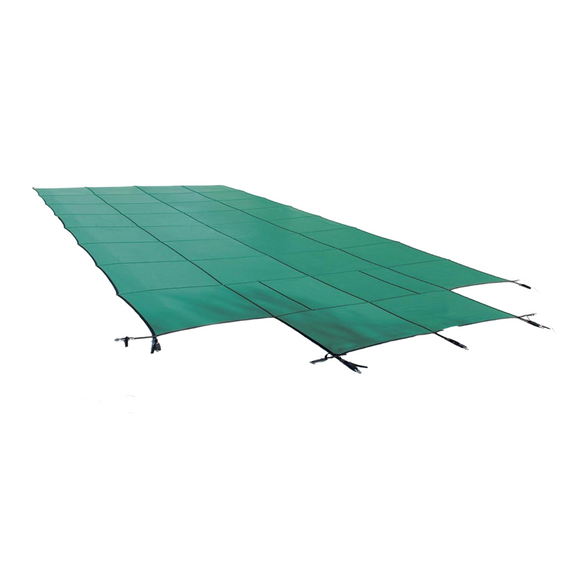 Hinspergers DG204058S 20' x 40' Green Mesh Safety Cover w/ 8' Center Step