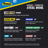 Coarse Grade #3 Steel Wool (12-Pad)