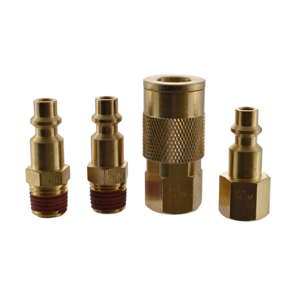 1/4 in. Industrial NPT Plug and Coupler Kit (4-Piece)