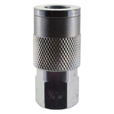 1/4 in. x 1/4 in. NPT Female Industrial Steel Coupler