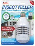 PIC IKC Bug Zapper LED Light Bulb Non-Toxic Plastic White