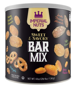 Imperial Nuts 47507 Sweet & Savory Bar Mix Snack 41 oz. Canister