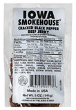 Iowa Smokehouse IS-5JP High-Quality Cracked Black Pepper Beef Jerky, 5 oz.