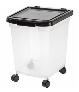 IRIS USA 300570 Clear Airtight 25 lbs. cap. Pet Food Plastic Storage Container