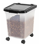 IRIS USA 300570 Clear Airtight 25 lbs. cap. Pet Food Plastic Storage Container