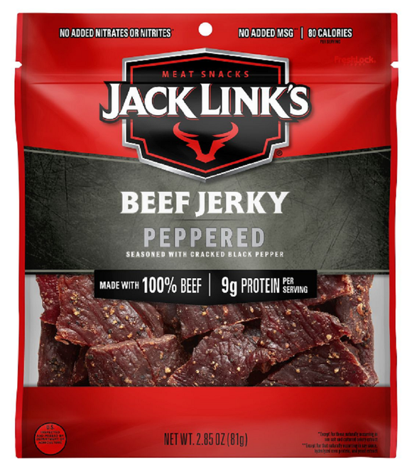 Jack Link's 10000007614 Peppered Beef Jerky, 2.85 oz.