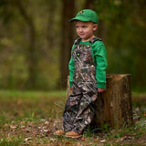 John Deere JFV249JT4 Boys' Camo Mossy Oak Cotton Overalls with Bib Pocket Size 6