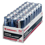 JobSmart 7151-24S AA Premium Alkaline Batteries 1.5V Performance, Pack of 24