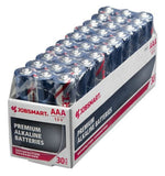 JobSmart 7171-30S AAA Premium Alkaline Batteries 1.5V Performance, Pack of 30