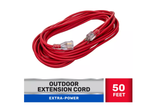 JobSmart WJ-23 14R50 50 ft. Indoor/Outdoor 14/3 Extension Cord, Red