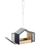 Royal Wing JX23014/1 Minimalist Blue Fly Thru Bird Feeder with Seed Cake Holders