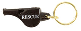 Kemp 10-421-BLK Pealess Fox Whistle, Black