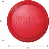 KONG 9" Flyer Frisbee Fetch Large Rubber Dog Toy, Red