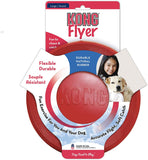 KONG 9" Flyer Frisbee Fetch Large Rubber Dog Toy, Red