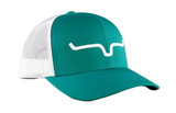 Kimes Ranch S22-23202023 Weekly Trucker Hat, Teal/White, One Size Fits Most