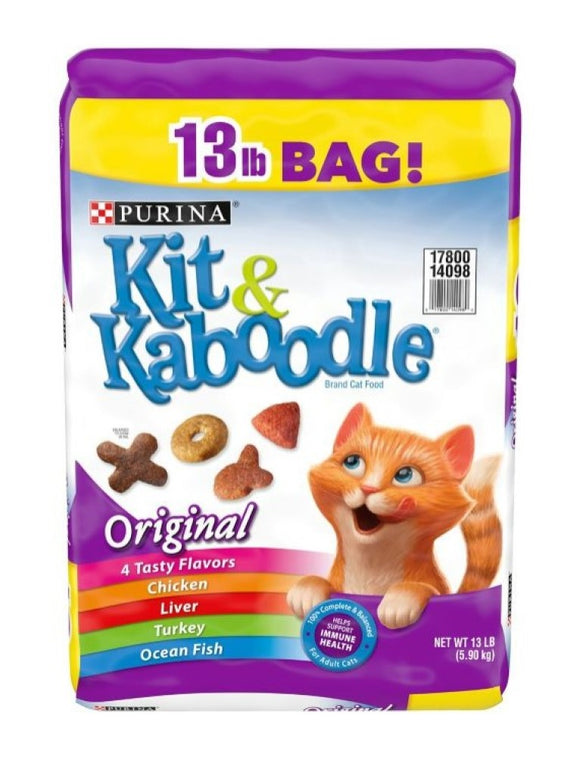 Kit & Kaboodle 1780014098 Original Adult Recipe Dry Cat Food, 13 lb. Bag