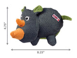 KONG RPA24 Low-tone Squeaky Phatz Rhino Dog Toy