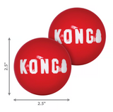 KONG SKB2 Squeaky Signature Ball Toy for Dogs, 2 Pack