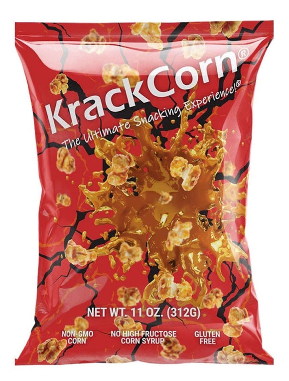 KrackCorn 89515 Original Caramel Flavored Popcorn Family Size 11 oz. Bag