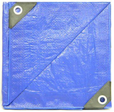 JobSmart LDBL0608 6 ft. x 8 ft. Blue Polyethylene Tarp, Light Duty