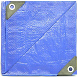 JobSmart LDBL0810 8 ft. x 10 ft. Polyethylene Blue Tarp, Light Duty