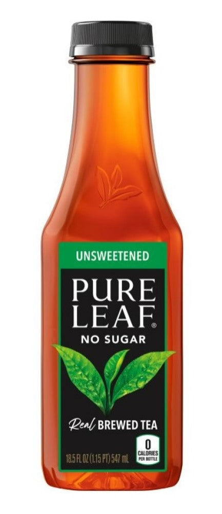 Lipton Pure Leaf Unsweetened No Sugar Real Brewed Tea 18.5 oz., 1 Single Bottle