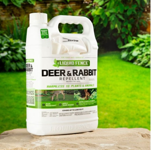 Liquid Fence HG-70109 Ready-To-Use Deer and Rabbit Repellent Spray - 128 oz.