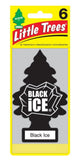 Little Trees U6P-60155 Car Air Fresheners Black Ice Scent, 6-Pack