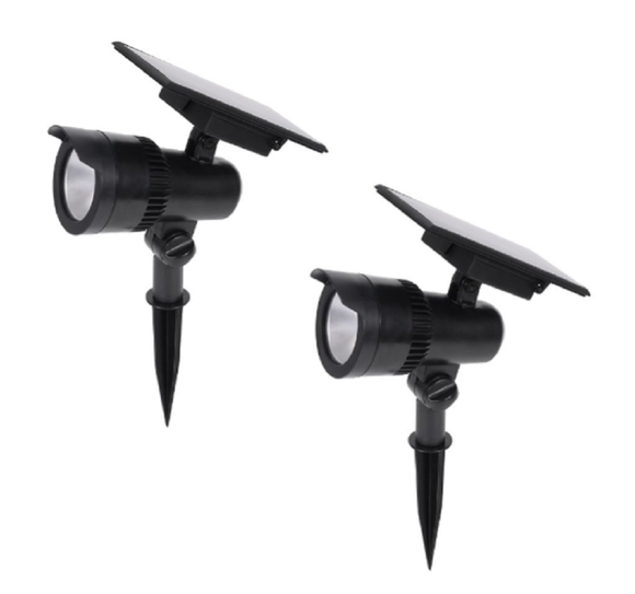 Lux-Landscape SLR2046AS 100 Lumen Outdoor Solar Flood Lights(2 pk.)