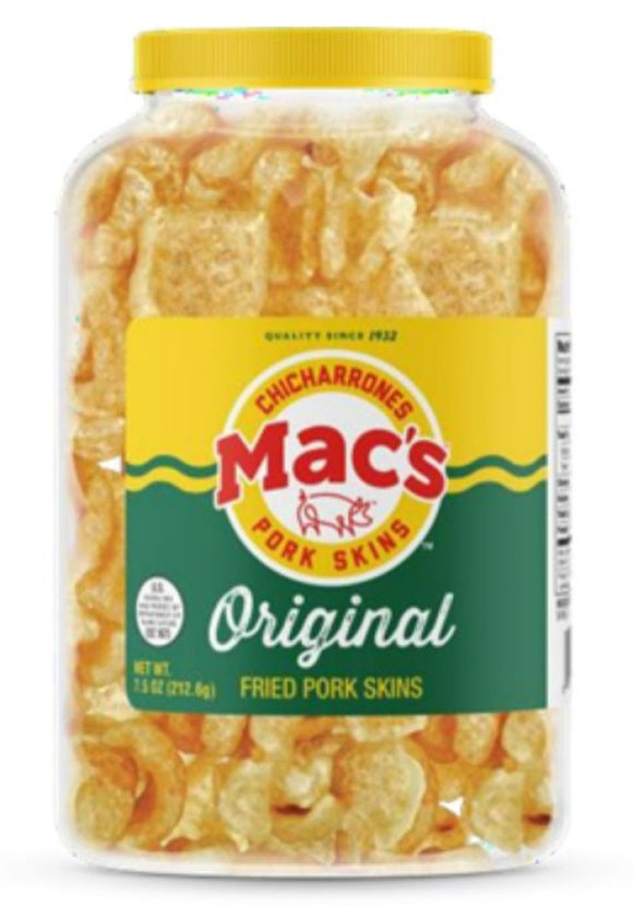 Mac's FGPS50028 Original Pork Rind Barrel 7.5 oz. Barrel, 1 Single Barrel