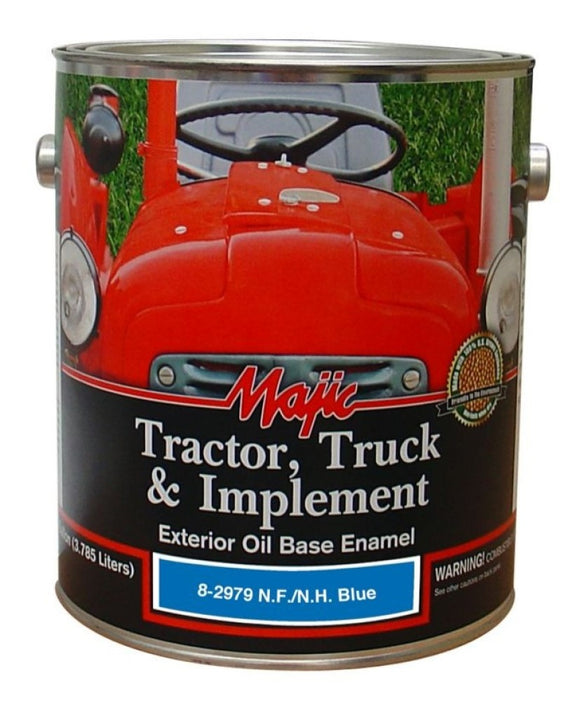 Majic 8-2979-1 Tractor Truck & Implement Enamel Paint N.F./N.H. Blue 1 gal.