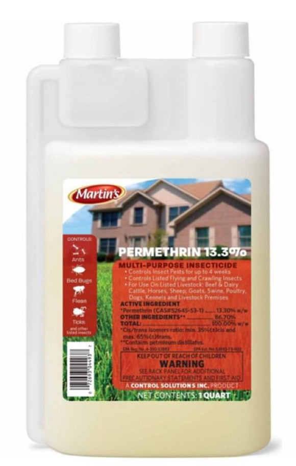 Martin's Multi-Purpose Permethrin 13.3% Insecticide for Barn and Stable -32 oz.