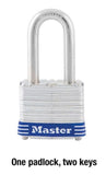 Master Lock Laminated Steel 40 mm (1-9/16 in) Padlock with Key, 38 mm (1-1/2 in) shackle