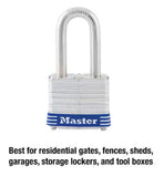 Master Lock Laminated Steel 40 mm (1-9/16 in) Padlock with Key, 38 mm (1-1/2 in) shackle