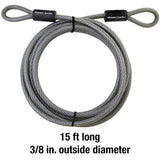 15 ft. L Steel Cable with Looped Ends