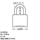 Stainless Steel Outdoor Combination Lock, Resettable