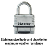 Stainless Steel Outdoor Combination Lock, Resettable