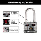 Stainless Steel Outdoor Padlock with Key, 1-3/4 in. Wide, 1-1/2 in. Shackle