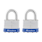 Outdoor Padlock with Key, 1-3/4 in. Wide, 2 Pack