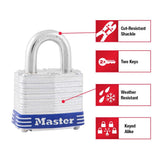 3008D Outdoor Padlock with Key Keyed-Alike (4-Pack)
