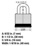 Outdoor Padlock with Key, 1-9/16 in. Wide