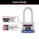 Outdoor Padlock with Key, 1-9/16 in. Wide, 1-1/2 in. Shackle
