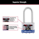 Outdoor Padlock with Key, 1-9/16 in. Wide, 1-1/2 in. Shackle, 3 Pack
