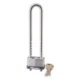 Lock with Key, 1-3/4in. Wide, Long Adjustable Shackle