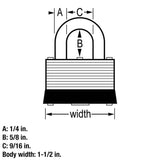 Lock with Key, 1-1/2in. Wide