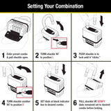 Heavy Duty Outdoor Combination Lock, Resettable, 1-1/2 in. Shackle