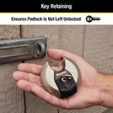 Heavy Duty Outdoor Shrouded Padlock with Key, 3-1/8 in. Wide