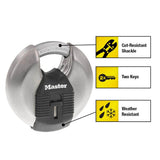 Heavy Duty Outdoor Shrouded Padlock with Key, 3-1/8 in. Wide