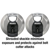 Heavy Duty Outdoor Shrouded Padlock with Key, 3-1/8 in. Wide, 2 Pack